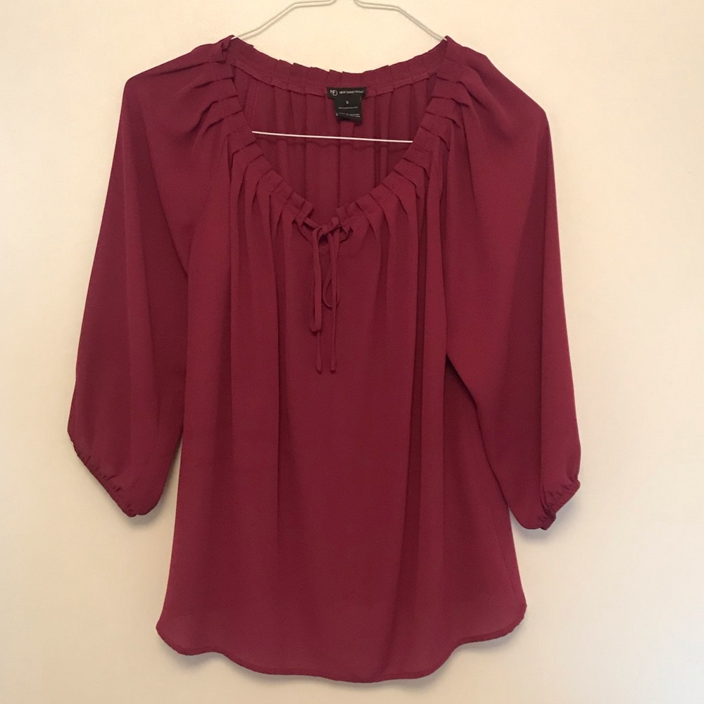 ‼️BOGO FREE‼️New Directions Fuchsia Blouse